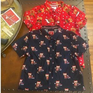 denim and flower christmas boys shirts bundle